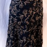 Jones New York Vintage Black Gold Embroidered Skirt Photo 3