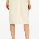 The Mannei Malmo White Denim Pencil‎ Skirt XS Knee Length Photo 0