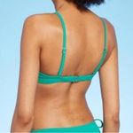 Shade & Shore New  Green Triangle Bikini Top Size Medium NWOT Photo 1