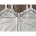 Vintage lace trimmed tank top lingerie white size S White Photo 2