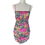Akira  flowered bodycon side ruching mini dress Photo 9