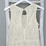 Altar'd State  Ivory Lace Sleeveless Dress Flared Lined Cutout Back Women's Medium Photo 3