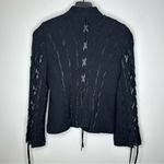 St. John  Couture Black Jacket with Laced-up Ribbons Size 2 Photo 1