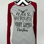 Have Yourself a Merry Little Christmas Basball Tshirt Sz SM Red Photo 0