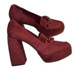 Open Edit  in Red Cranberry Slip on Platform Pump Shoes(Size 9.5M) Photo 4