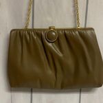 Vintage Ruffled Taupe Purse Crossbody Photo 2
