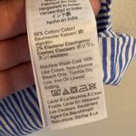 J.Crew Striped Ruffle Neck Sleeveless Blouse Size 2 Blue White Photo 4