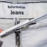 Reformation Anna Denim Miniskirt in Vintage White Size 30 Photo 5