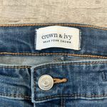 Crown & Ivy NWT High Rise Flare Women's Jeans Stretch, Medium Wash D19 Blue Size 14 Photo 1