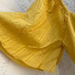 Lost + Wander Lace up cropped yellow top 
Size M
Short sleeve Photo 2