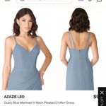 Azazie Dusty Blue Chiffon  Dress Photo 4