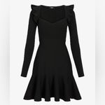 EXPRESS Sweetheart Neck Ruffle Fit and Flare Sweater Dress. Photo 1