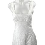 Princess Polly Women's White Sleeveless Lace Scalloped Tank Mini A Line Dress 4 Photo 0