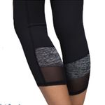 Lululemon If You’re Lucky Black & Heathered Gray Crop Capri Leggings Size 4 Photo 2