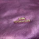 Coach  Hallie Pebble Leather Shoulder Bag Metallic Berry F80271 Hobo Redefined Photo 2