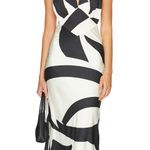 Revolve Anthropologie Bardot Black White Citron Halter Midi Bodycon Dress Photo 0