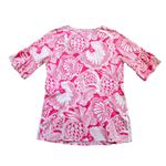 Robert Graham Women Top Pink Paisley V Neck Embezzled Blouse Boho Size Medium Photo 1