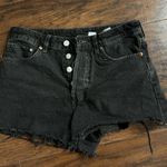 Ripped Black Jean Shorts Size 6 Photo 5