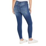 Kancan High Rise Dark Ripped Hem Skinny Jeans in dark sandblast wash size 25 Photo 1