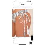 Ellejay  Puka Black & White Striped String Bikini size s/m Photo 10