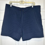GapFit XL Navy Blue Ribbed Knit Drawstring Waist Athletic Shorts Size 1X Photo 0