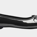 Cider Womens 39 Faux Patent Leather Bow Decor Square Toe Ballet Mary Jane Flats Photo 4