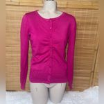 Maurice's Womens Size small Dark Fuchsia Ruched Button Front Long Sleeve Cardigan Photo 1