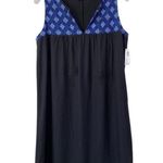 Old Navy Linen Blend Sleeveless Embroidered Tassel Shift Dress Sz M Beach Resort Photo 0