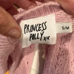 Princess Polly  Pink Cropped Cardigan Sweater Lightweight Vneck Ruffle S M Photo 8