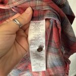 Current/Elliott Red Plaid Flannel Shirt Women Small 100% Cotton Western Grunge Photo 4
