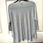 H & M grey boat neck high low long sleeve top Photo 2
