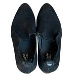 Seychelles Skein Loafer Shoes Women 9.5 Black Nubuck Leather Slip On Modern Boho Photo 7