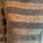 Topshop blue textured tone on tone striped crew neck 3/4 sleeve sweater Size 6 Photo 7