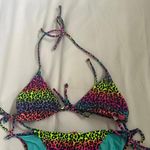 Victoria's Secret Y2K Victoria Secret Rainbow Cheetah Print Bikini Set Photo 1
