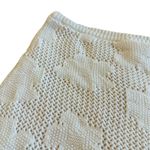 Rue Stiic Crocheted Sweater Skirt Stretch Floral Print Mini Size XS Women's White Photo 3