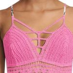 Madden Nyc Juniors’ Pink Crochet Trim Top Photo 0