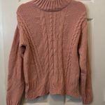 Absolutely Famous  NWT Pink Braided Sweater Soft, Scalloped Bottom Size Small Photo 0