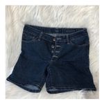 Jessica Simpson  High Waist Vintage Denim Shorts Dark Wash Button Fly Size 27 Photo 5