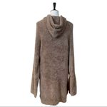 EXPRESS Taupe Teddy Hooded Plush Bell Sleeve Sweater Dress Women's Size Large Photo 5