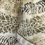 Sunday State | Sage green & Creams Animal Print Scarf w/ Brooch Photo 2