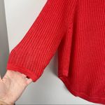 Eileen Fisher 100% Linen Coral Open Knit Too Sweater Sz Small Lagenlook Photo 3