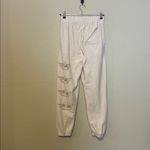 Boys Lie  Head In The Clouds Velour Velvet Jogger Sweatpants in Light Peach Pink Photo 5