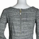 J.Crew  Shirt Womens XXS Marled Gray Gold Tone Back Zip Sweatshirt Lounge Casual Photo 4