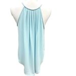 Lush Clothing Lush Halter Front Round Neck High Lo Pleated Soft Cami Camisole Pale Blue Size M Photo 3
