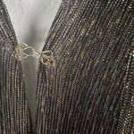 Sabina Musayev Ray Dress in Gold Black Metallic Maxi Gown Dress Sz L Size L Photo 9