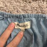 Madewell denim ruffle strap cami top Sz 14P Photo 2