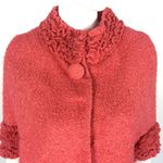 Nice‎ iOi Collection Red Wool Blend Short Sleeve Coat Jacket Medium Vintage Photo 2