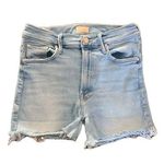Mother The Insider Cutoff Jean Shorts Womens Sz 27 Light Wash Stretch Distressed Blue Photo 0