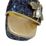 Gucci Soko Bee Blue Glitter Platform Heels Gold
Trim Ankle Strap Size 38.5 Photo 6
