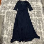 La Femme  Ruched Twist Front Column Gown Dress 10 Photo 1